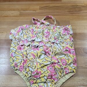 Nwt Baby Girls Size 3 Months Kumal Bohemian Bubble Romper Outfit